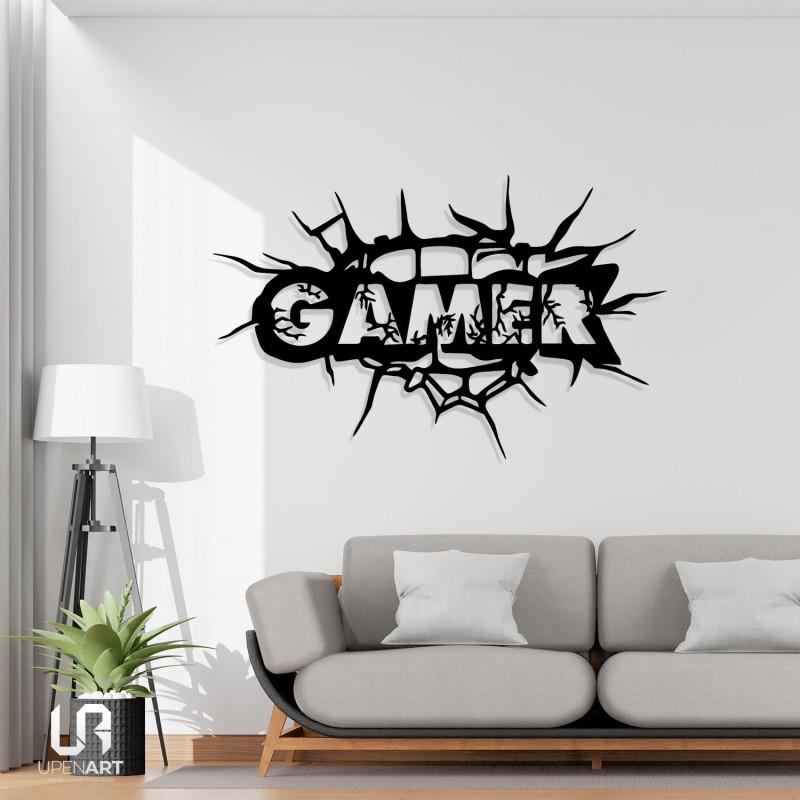 Gamer Metal Duvar Dekoru
