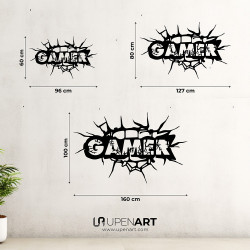 Gamer Metal Duvar Dekoru Ebatlar